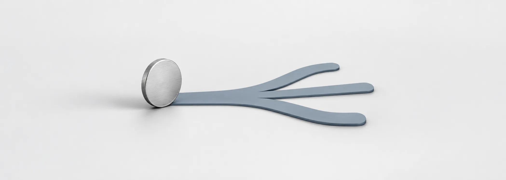 A silver coin faces three branching steel-blue paths, representing competing uses of company cash.