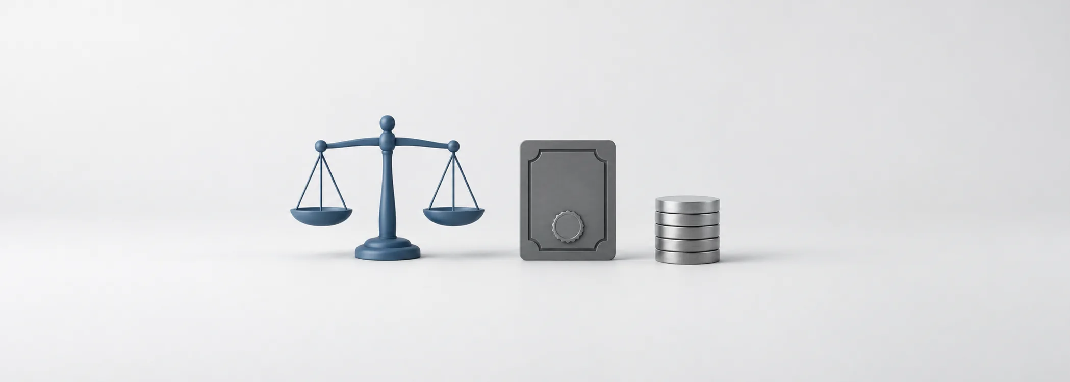 A steel-blue balance scale, graphite bond certificate, and silver coins represent weighing earnings against bond yields.